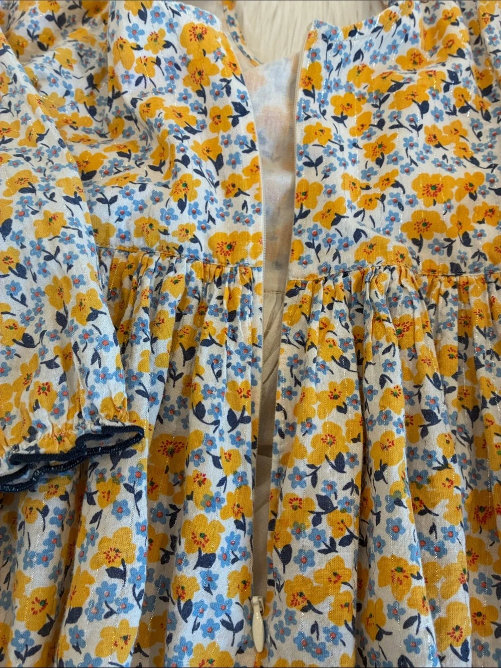 Pink Chicken Girls Amma Dress in Golden Daisy Ditsey Floral
